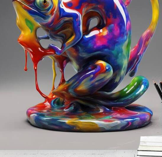 Colorful Chameleon 28 by Esmonbijouart