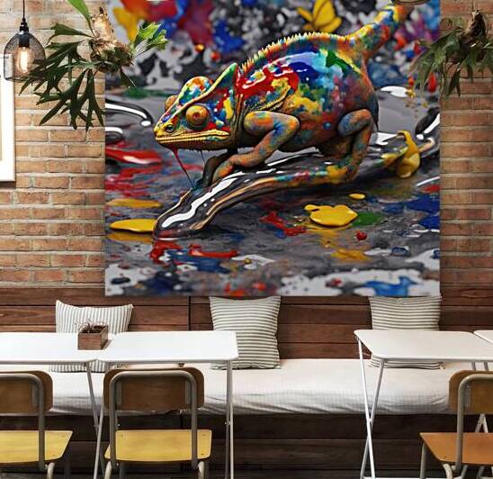 Colorful Chameleon 19 by Esmonbijouart