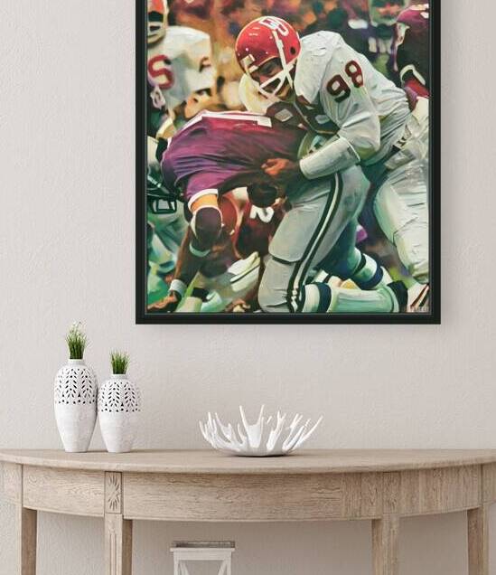 Lucious Selmon OU Football Painting by Row One Brand