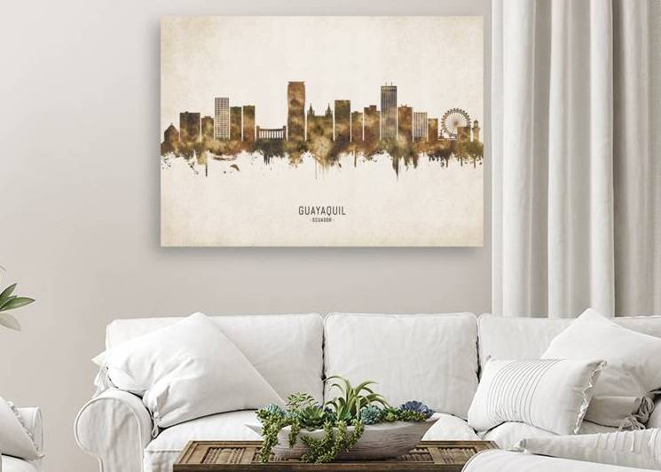 Guayaquil Ecuador Cityscape Vintage by Towseef Dar