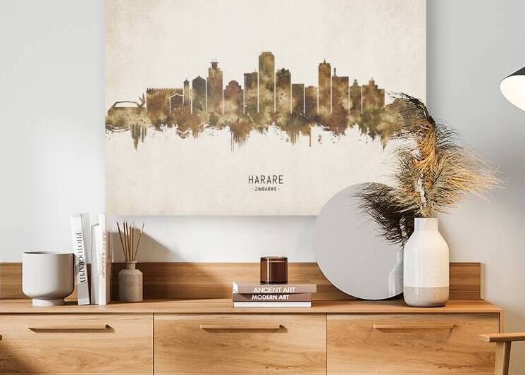 Harare Zimbabwe Cityscape Vintage by Towseef Dar