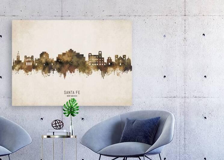 Santa Fe New Mexico Cityscape Vintage by Towseef Dar