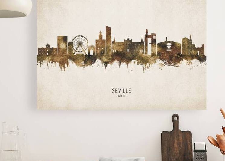 Seville Spain Cityscape Vintage by Towseef Dar