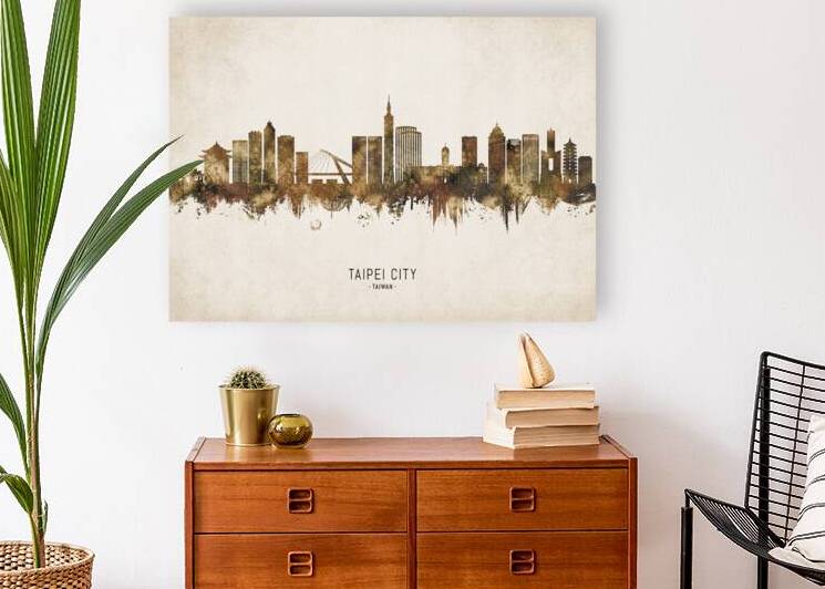 Taipei Taiwan Cityscape Vintage by Towseef Dar