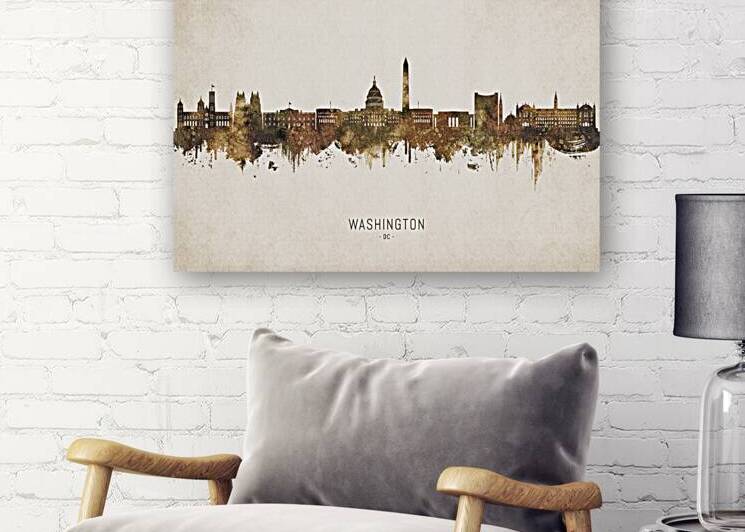 Washington D.C. USA Cityscape Vintage by Towseef Dar