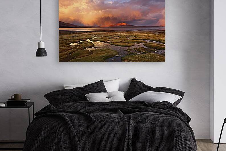 Spectacular Sunset over Lauca National Park Chile by Magical Andes Photography