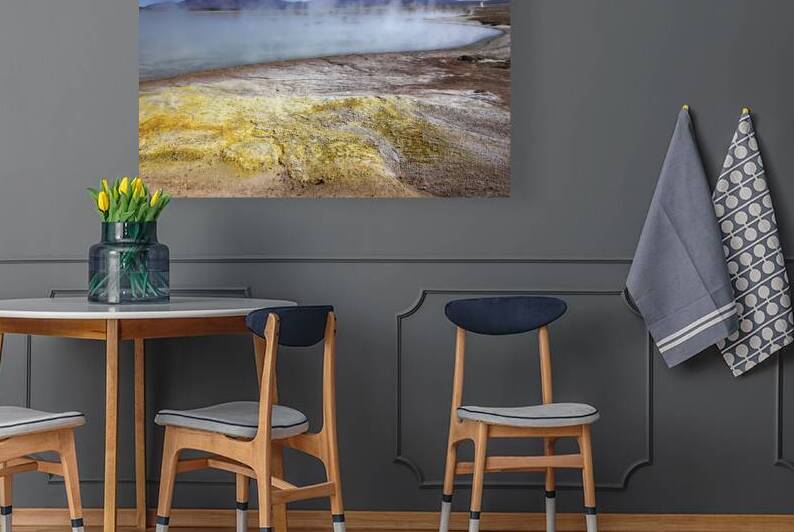 Sulfur deposits on shore of Salar de Surire Chile by Magical Andes Photography