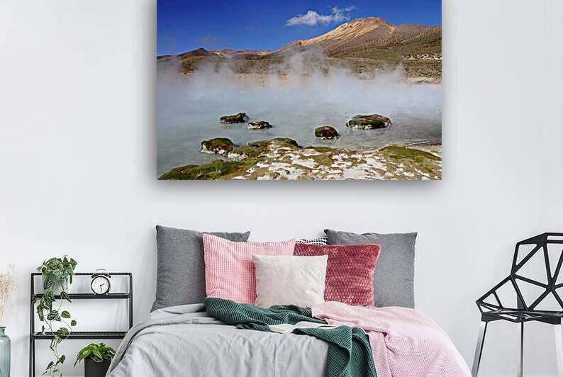 Morning vapours Polloquere springs Chile by Magical Andes Photography