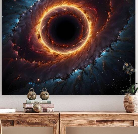 Eclipse of Infinity: Cosmic Black Hole Art by Aymen KM