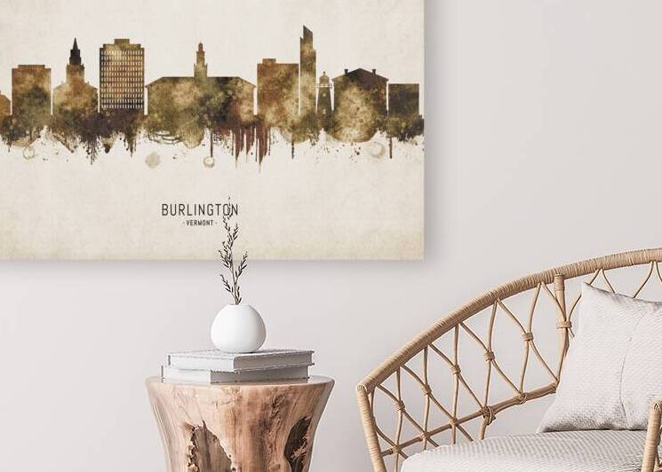 Burlington Vermont Cityscape Vintage by Towseef Dar