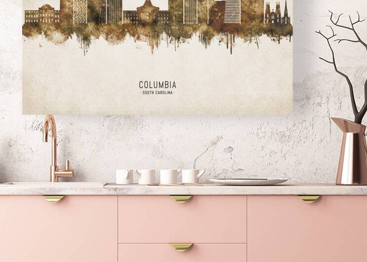 Columbia USA Cityscape Vintage by Towseef Dar