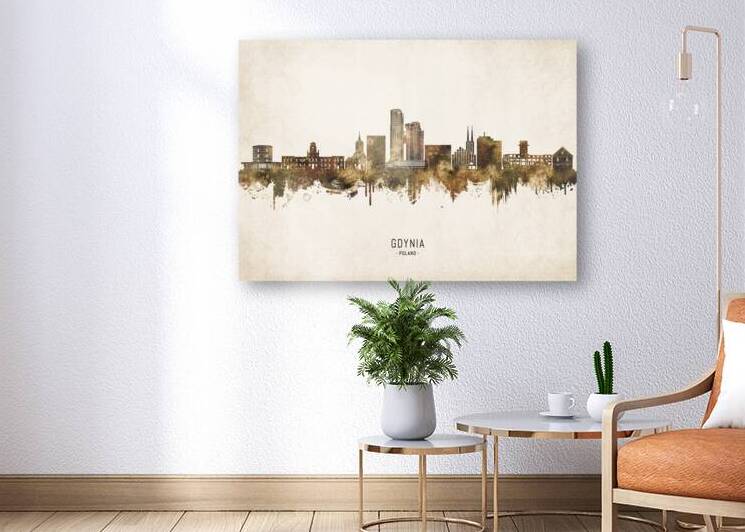 Gdynia Poland Cityscape Vintage by Towseef Dar