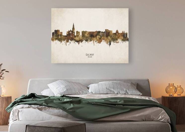 Galway Ireland Cityscape Vintage by Towseef Dar