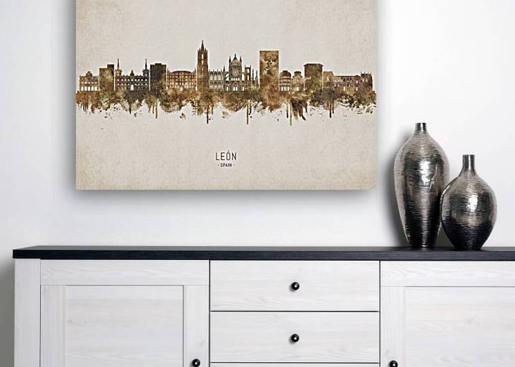 Leon Spain Cityscape Vintage by Towseef Dar