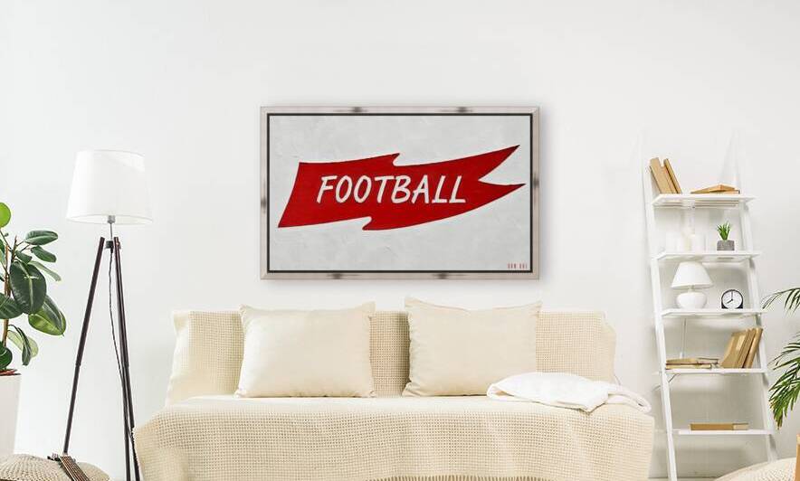 1950s football art pennant 1 by Row One Brand