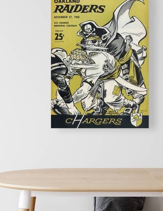 1960 Oakland Raiders vs. San Diego Chargers by Row One Brand