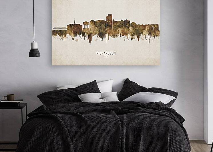 Richardson Texas Cityscape Vintage by Towseef Dar