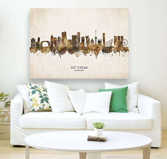 Rotterdam Netherlands Cityscape Vintage by Towseef Dar