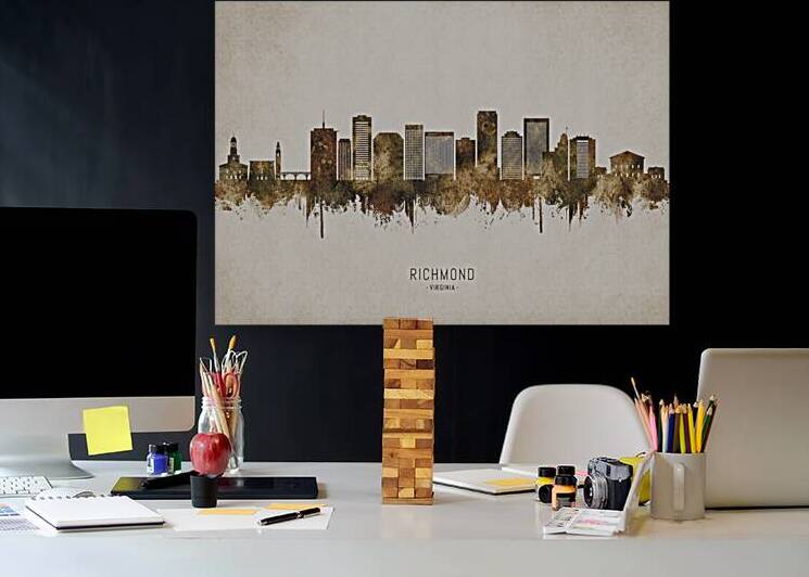 Richmond Virginia Cityscape Vintage by Towseef Dar