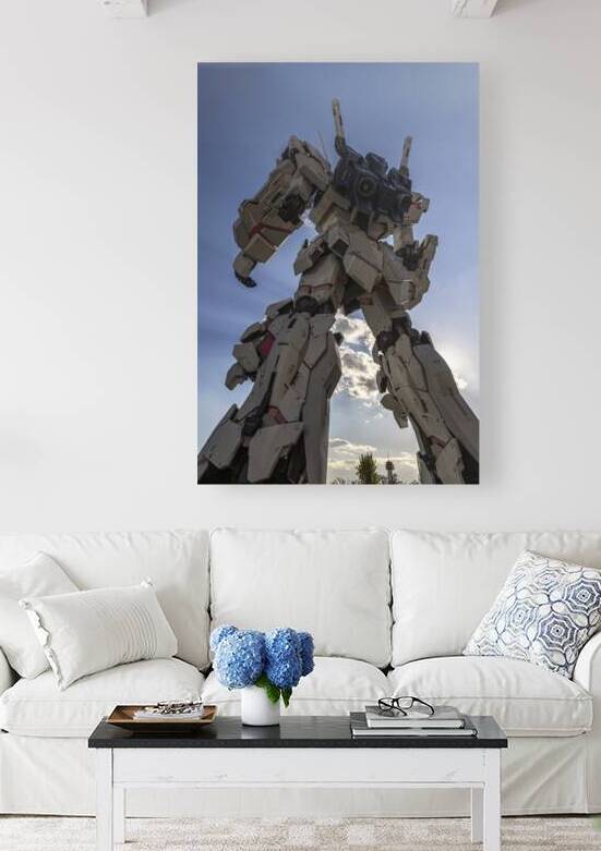 Giant robot standing with blue sky  by Gualtiero Boffi