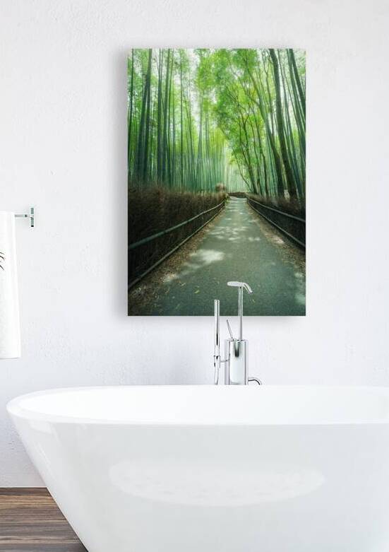 Path inside the Arashiyama bamboo forest in Kyoto by Stefano Orazzini