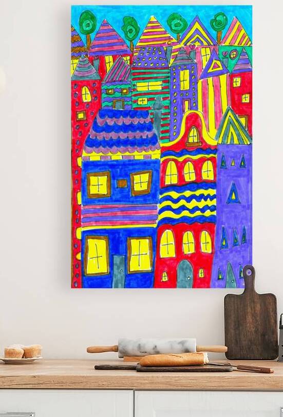 Abstract Playful Houses  2 by Catriona Roberts Nature Photography and Designs