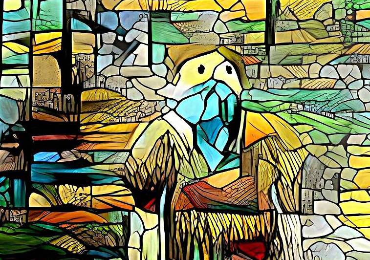 man with head scalf by Luciano