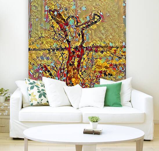 Chromatic Flora: Figure in Golden Grove by Luciano