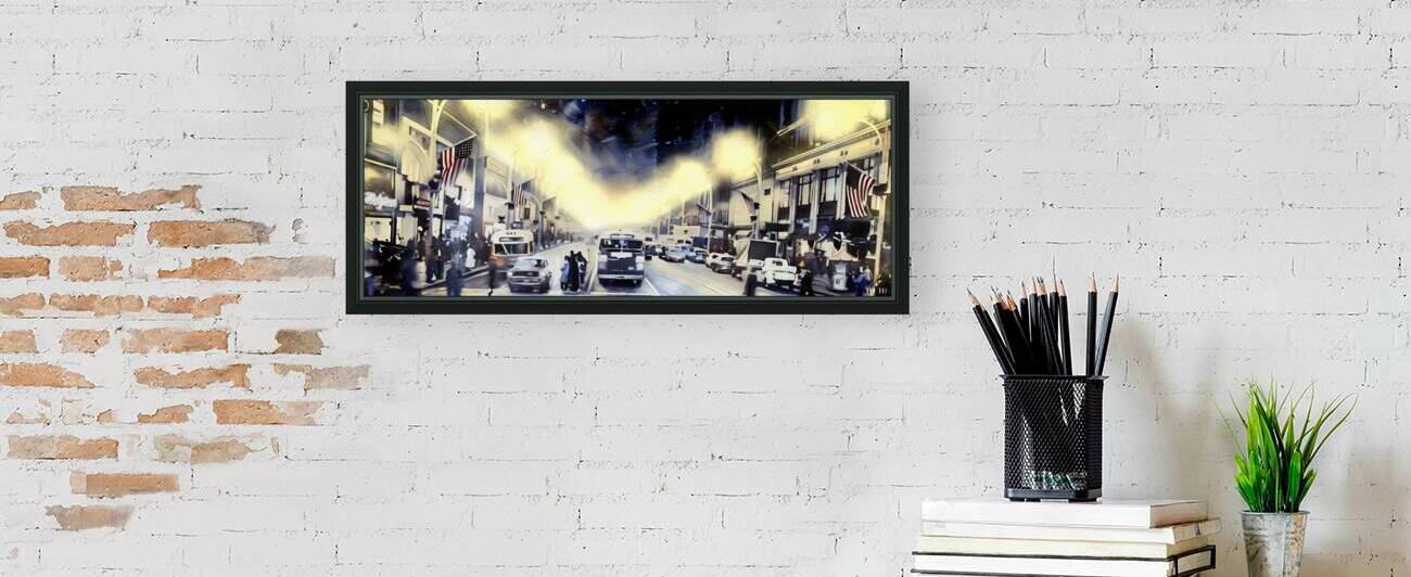 State Street Chicago at Night by Row One Brand