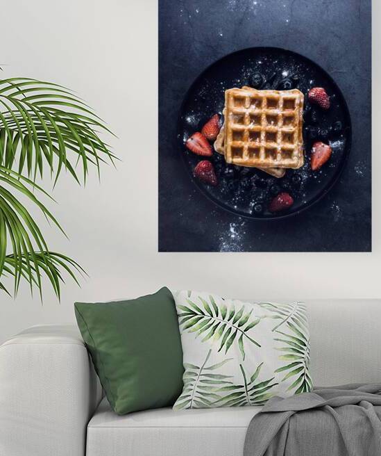 Square Waffles And Strawberries by One Simple Gallery