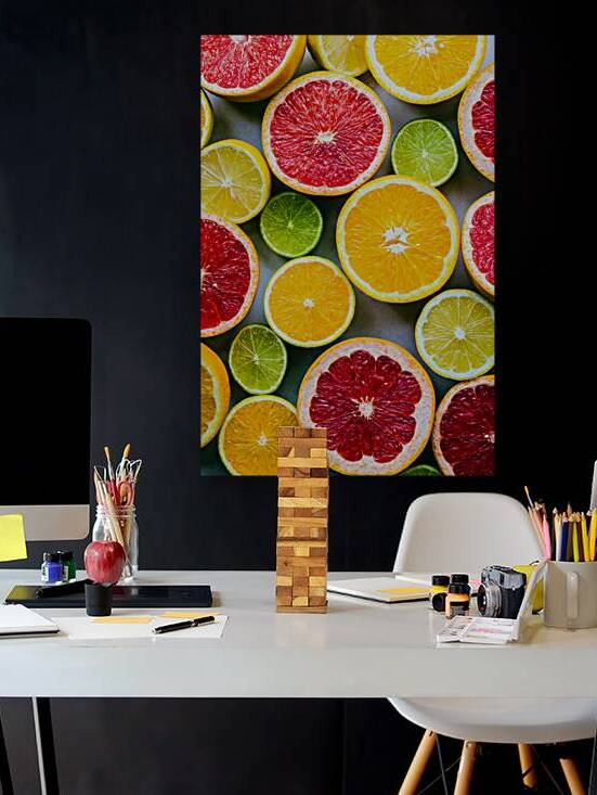 Sliced Pomegranate Lime and Lemon by One Simple Gallery