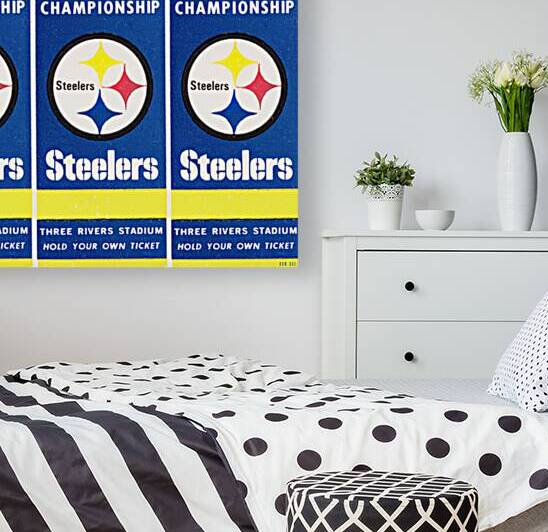 Ticket Stub Canvas Art: 1976 Pittsburgh Steelers Tickets by Row One Brand