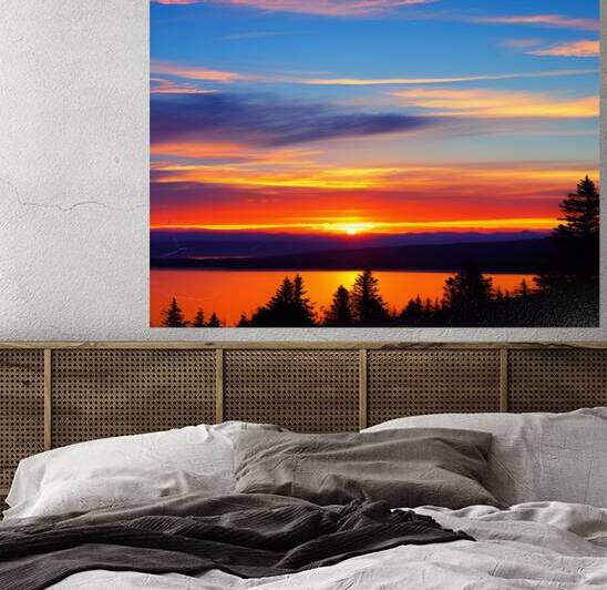 Sunset on Mt 1 by Modern art