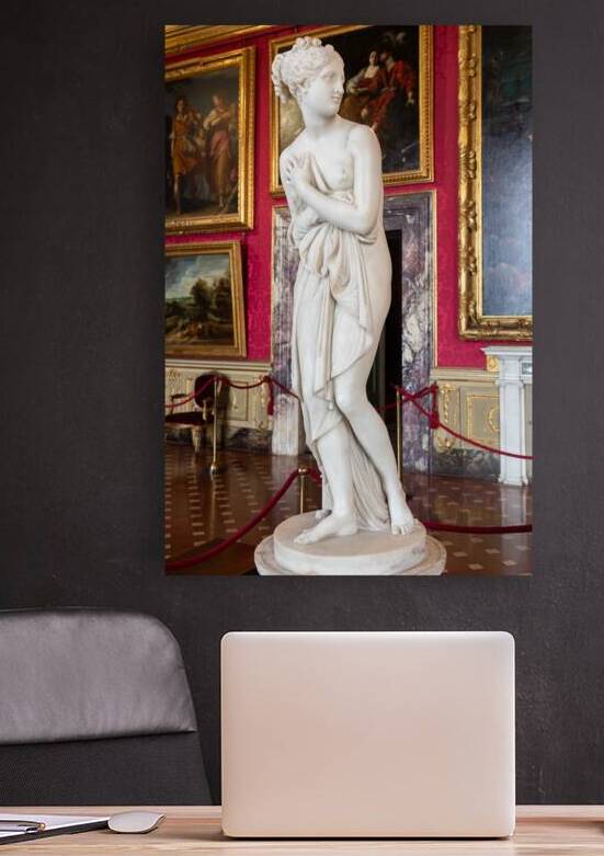 Venus statue by scultor Antonio Canova. White marble classic fe by Paolo Modena