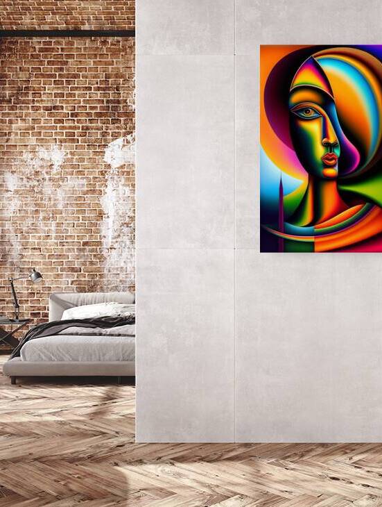 Abstract drawing of a sad woman1 by Modern art