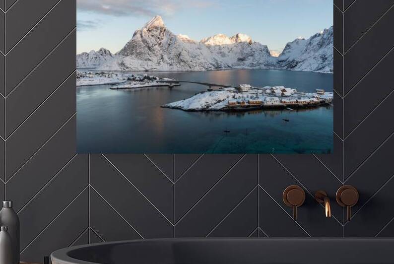 Reine in Loften Islands at Sunrise by Andreas Wonisch