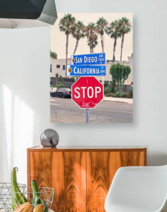 San Diego Avenue at California Street Sign Vertical by Ryan Cameron