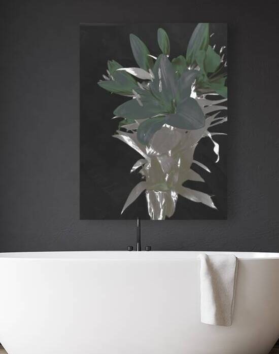 Abstract Green Lily Flower Bouquet by Catriona Roberts Nature Photography and Designs