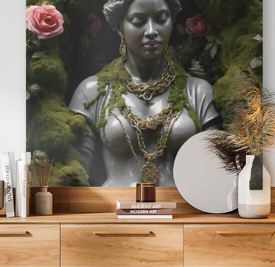 Rose in her garden by Winston Lloyd