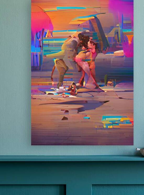 A man cheats on a woman. Drawing by Modern art