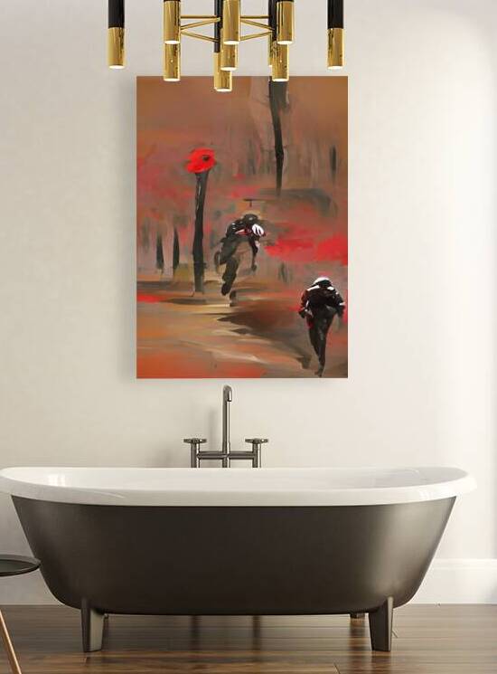 Speed ​​between a man in the war1 by Modern art