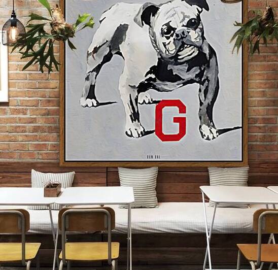 Early 1900s Georgia Bulldog Art by Row One Brand