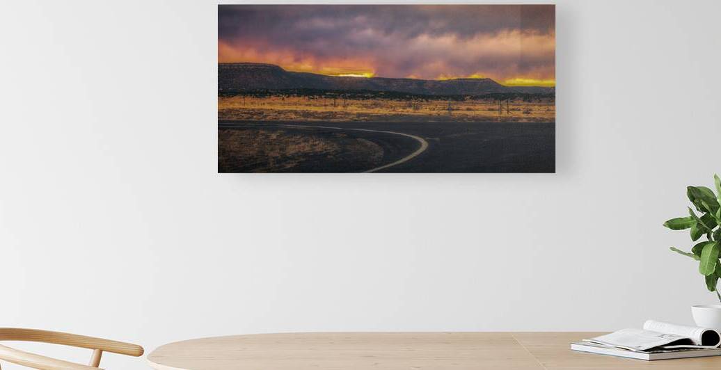 Roads Turn Under Fiery Skies by Dream World Images