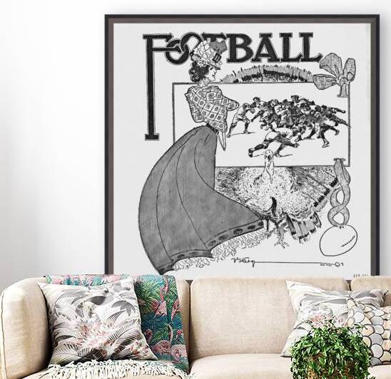 late 1800s football art by Row One Brand