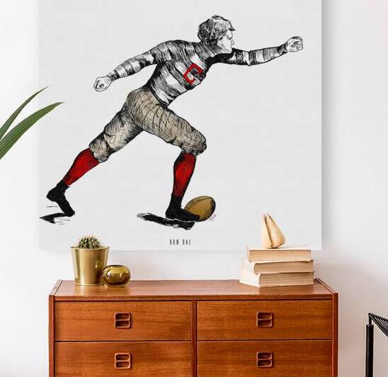 Early 1900s University of Georgia Football Player Art by Row One Brand