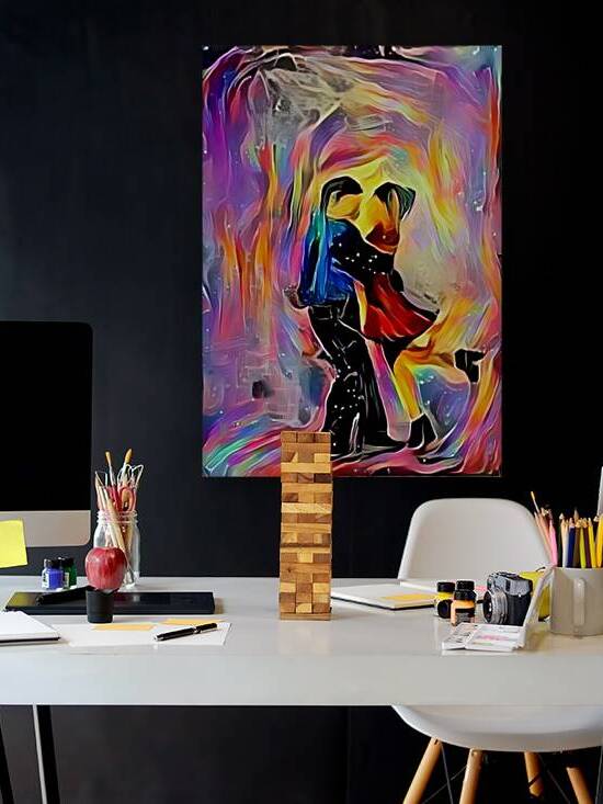 silhouettes dancing by Luciano