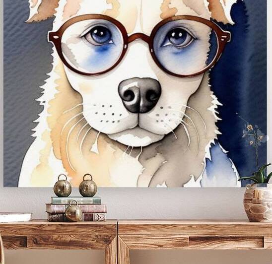 Dog with Glasses by Dan Santay
