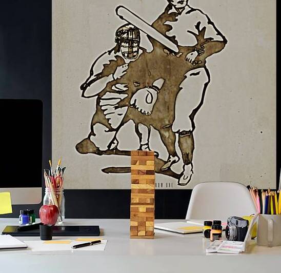 early 1900s baseball art by Row One Brand