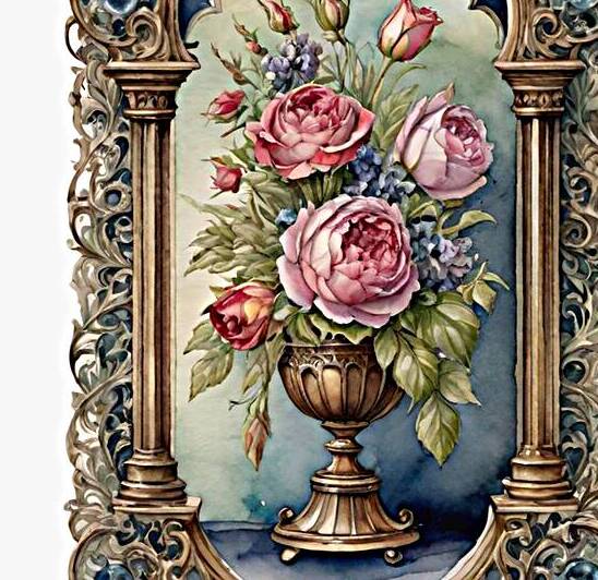 Victorian Floral Elegance by MUST MOFASA