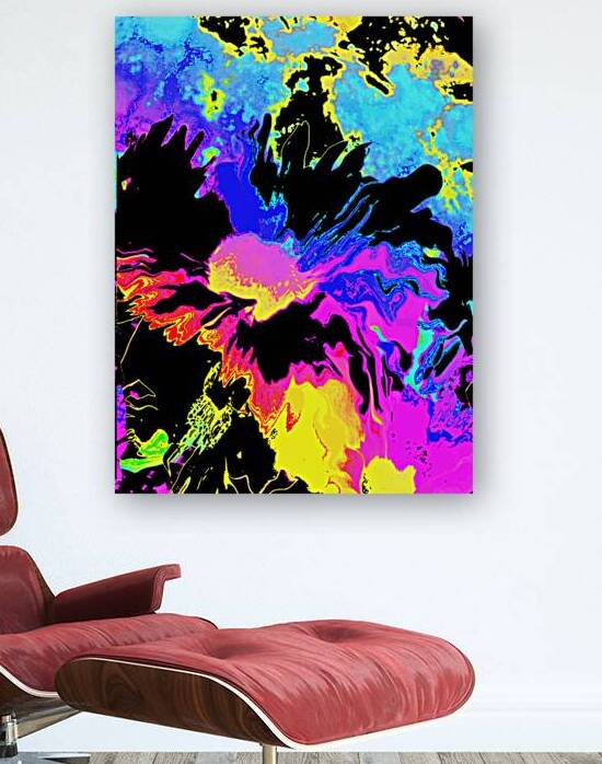 Abstract Neon Melting Daises by Catriona Roberts Nature Photography and Designs